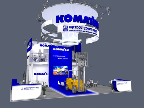 Стенд компании «Komatsu», выставка ITFM, 2013